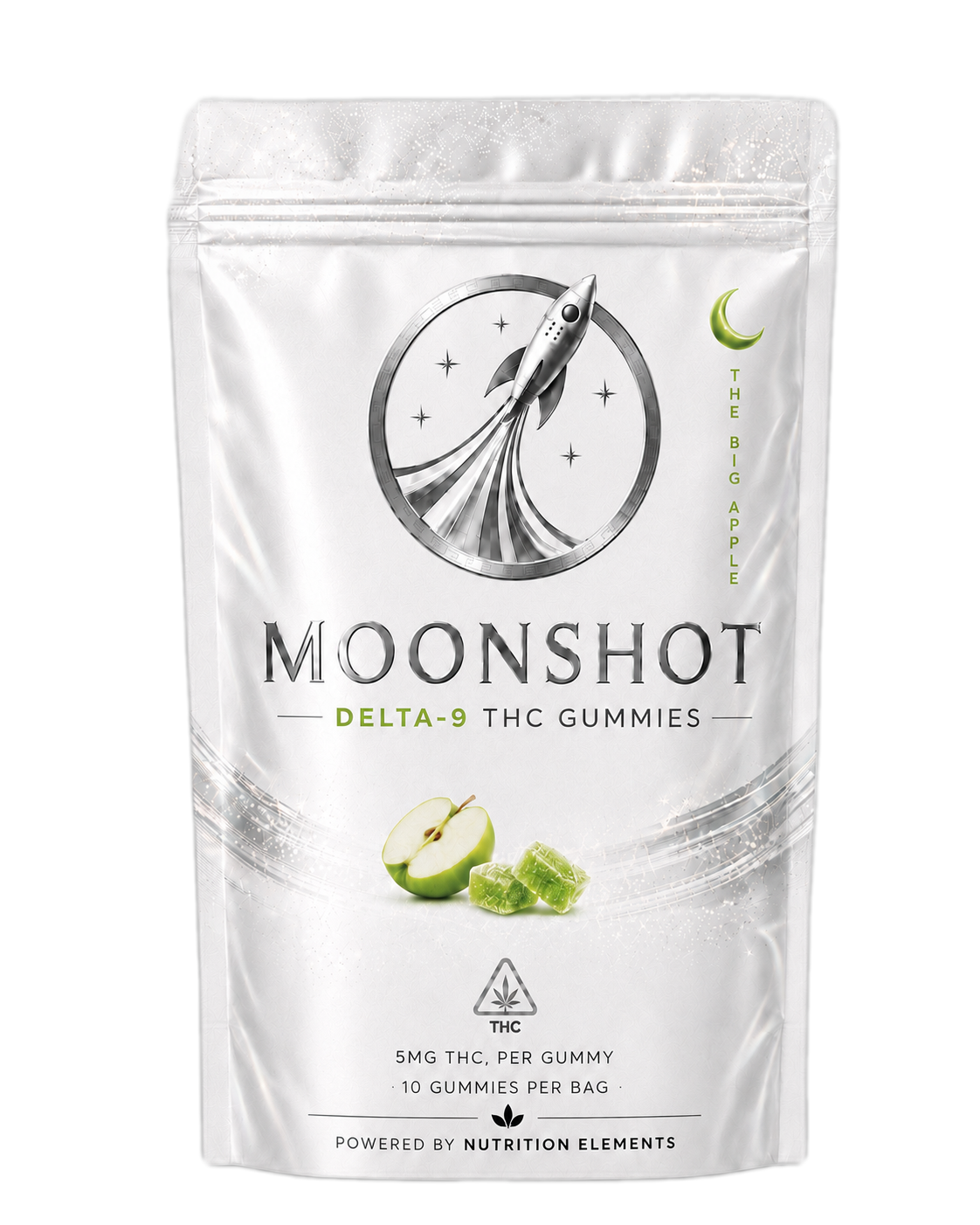 Moonshot The Big Apple Delta-9 gummies pouch — front
